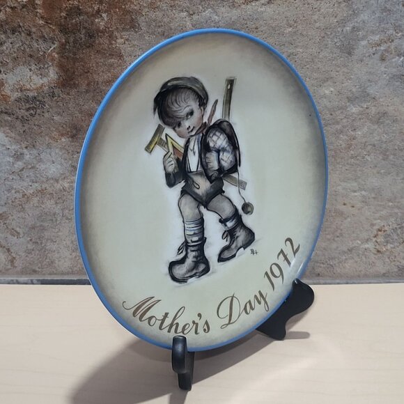 Schmid Hummel Mothers Day 1972 Limited Edition Decorative Wall Hanging Plate - Picture 8 of 11
